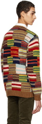 BEAMS PLUS Multicolor Patchwork Sweater