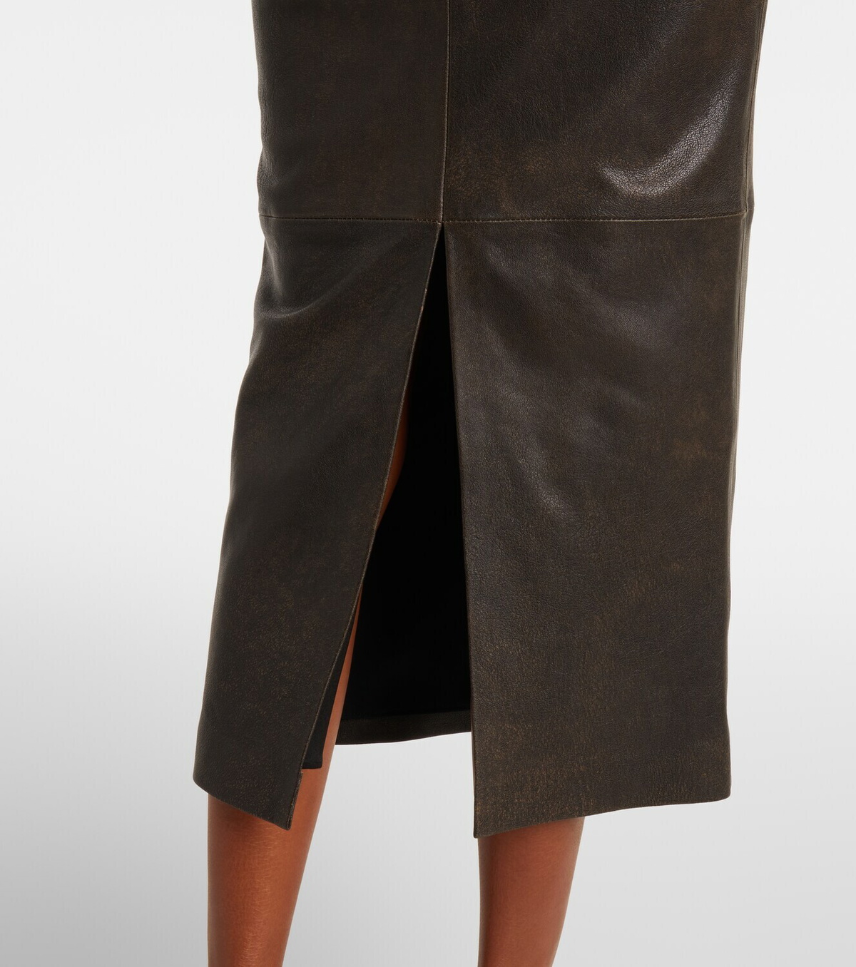 Alex Perry Leather midi dress