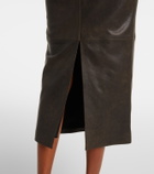 Alex Perry Leather midi dress