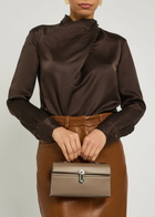 Savette Symmetry Leather Pochette - Taupe - One Size