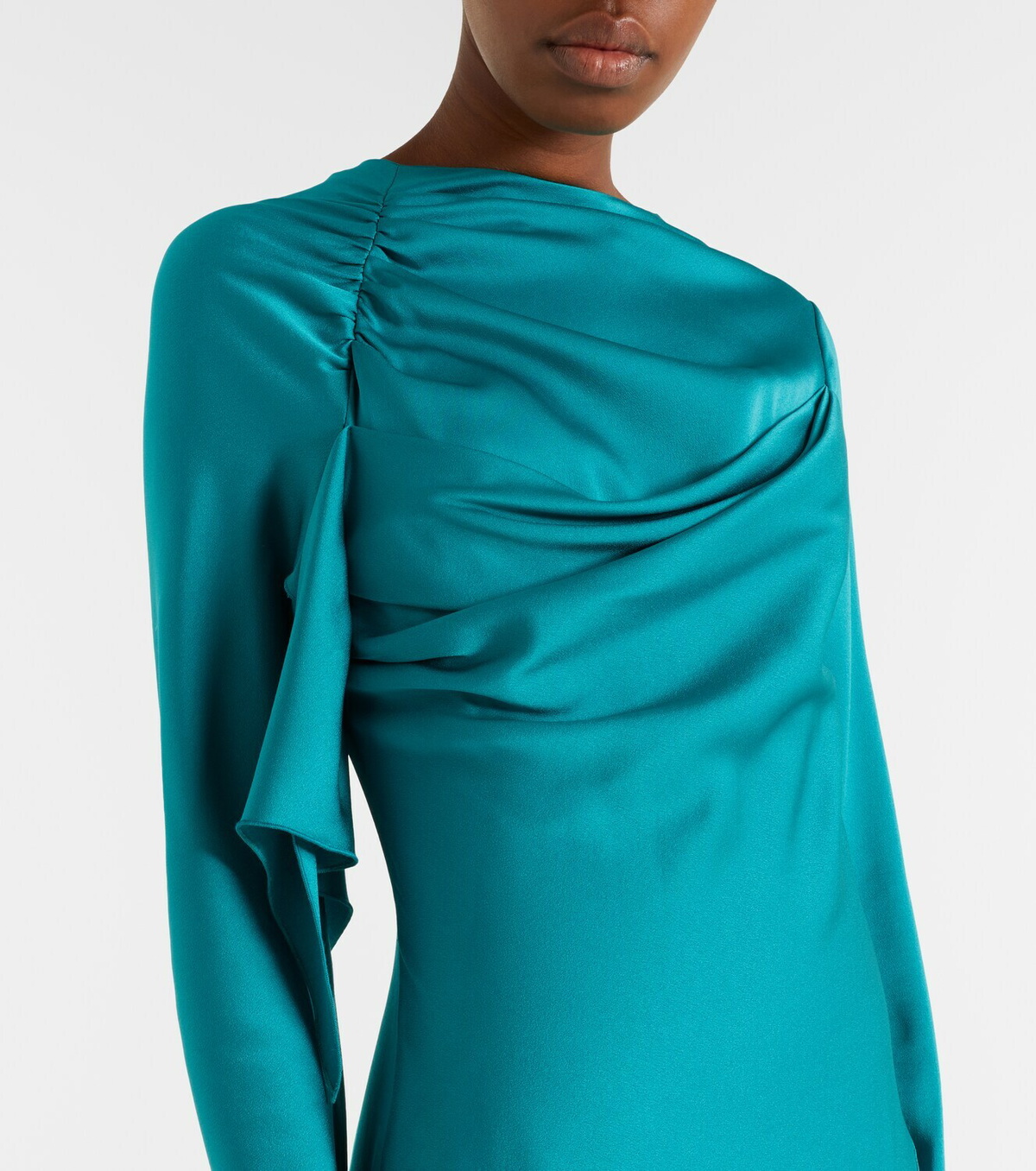 McQueen Draped satin gown