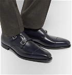George Cleverley - Thomas Leather Monk-Strap Shoes - Men - Midnight blue