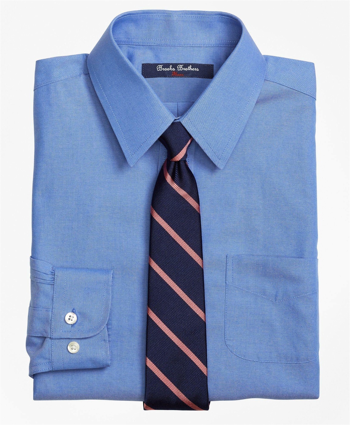 Brooks Brothers Boys Non-Iron Supima Pinpoint Cotton Dress Shirt | French Blue