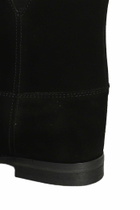 Via Roma 15 Ankle Boots Inside Wedge In Black Suede