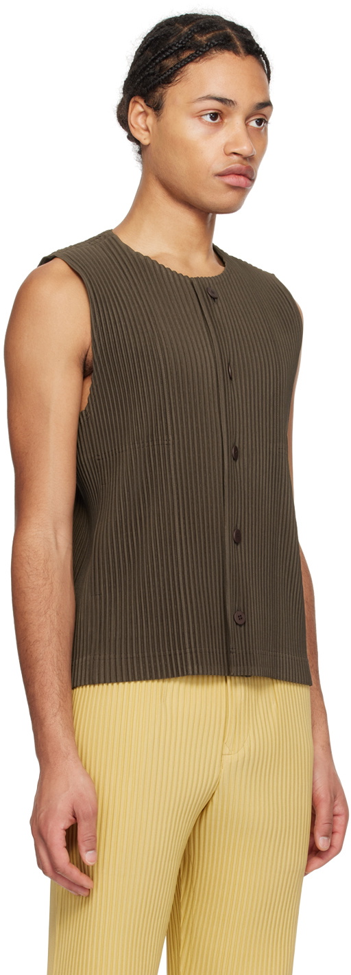 HOMME PLISSÉ ISSEY MIYAKE Khaki Tailored Pleats 1 Vest Homme