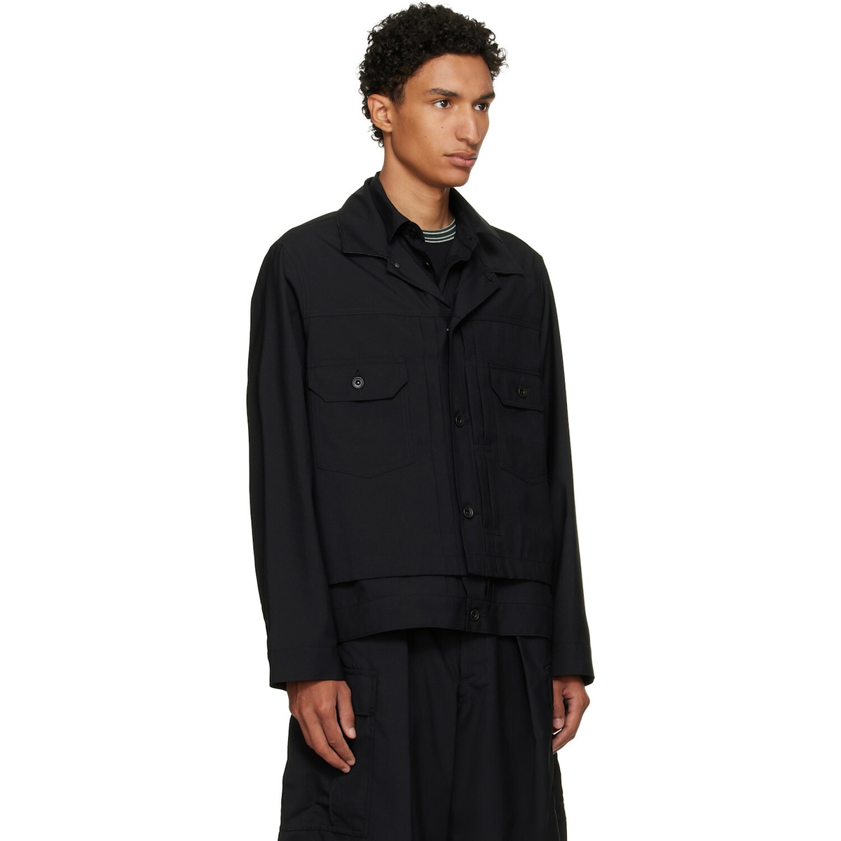 sacai Black Suiting Jacket