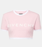 Givenchy Logo cotton-blend jersey cropped T-shirt