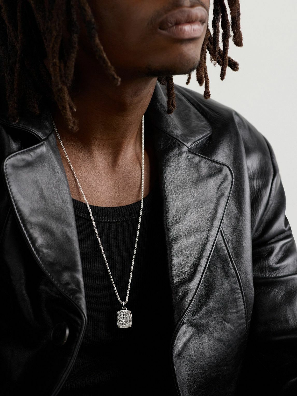 John Hardy - Silver Diamond Pendant Necklace