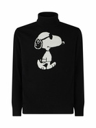 MC2 Saint Barth Man Turtleneck Sweater With Snoopy Jacquard Print | Snoopy - Peanuts Special Edition