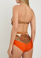 Zimmermann Mahon Patterned Bikini Brief Orange
