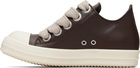 Rick Owens Brown Temple Jumbolace Low Sneakers