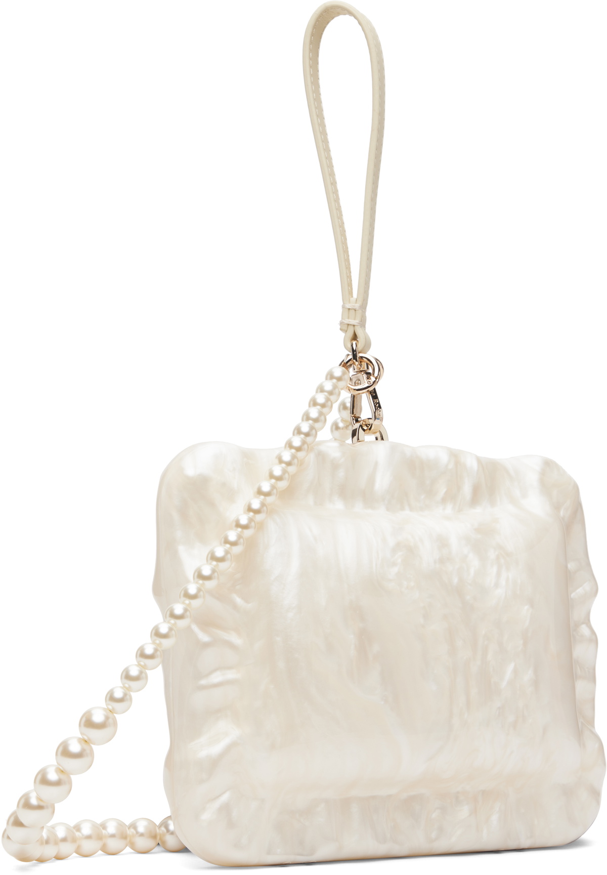 Simone Rocha White Pearl Crossbody Pillowcase Bag