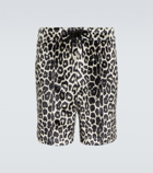 Tom Ford - Leopard-print satin shorts