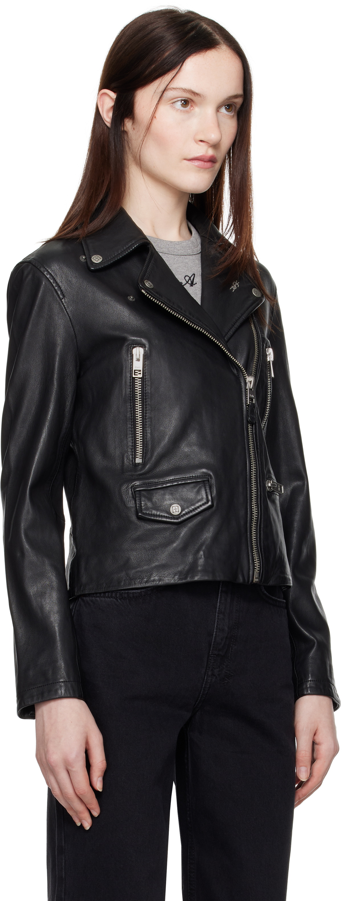 Ksubi Black Amplify Leather Jacket