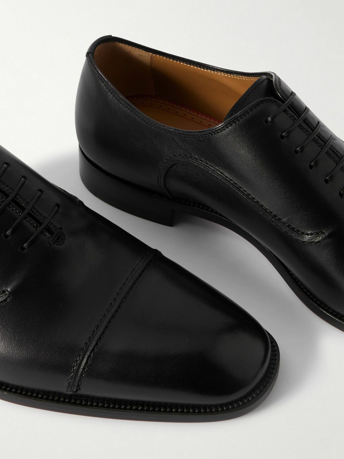 Christian Louboutin - Seriox Cap-Toe Leather Oxford Shoes - Black