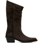 KHAITE Brown Clive Boots