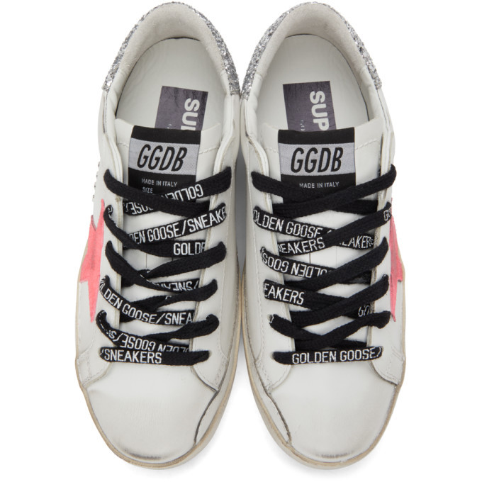 スニーカー Golden  Sneaker Super-Star White Pink Black Super Star Sneaker in Tiger Pony Hair, Pink, White, Black