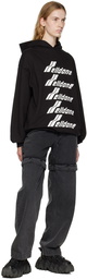 We11done Black Cotton Hoodie