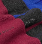HUGO BOSS - Five-Pack Logo-Intarsia Cotton-Blend Socks - Multi
