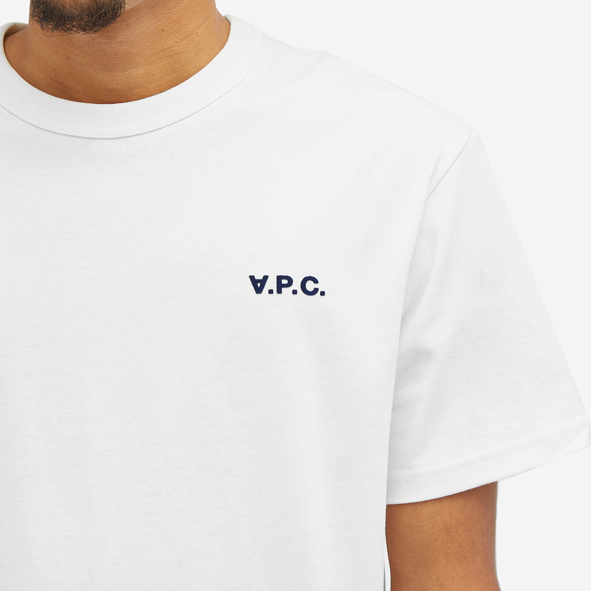 ☆韓国の人気☆【A.P.C.】☆VPC T-Shirt White Dark Nav.y☆ A.P.C. VPC T-Shirt White/Dark Navy at CareOfCarl.com