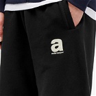 Awake NY Men's Bold Logo Sweat Pant in Washed Black
