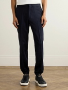Zegna - Tapered Wool Trousers - Blue