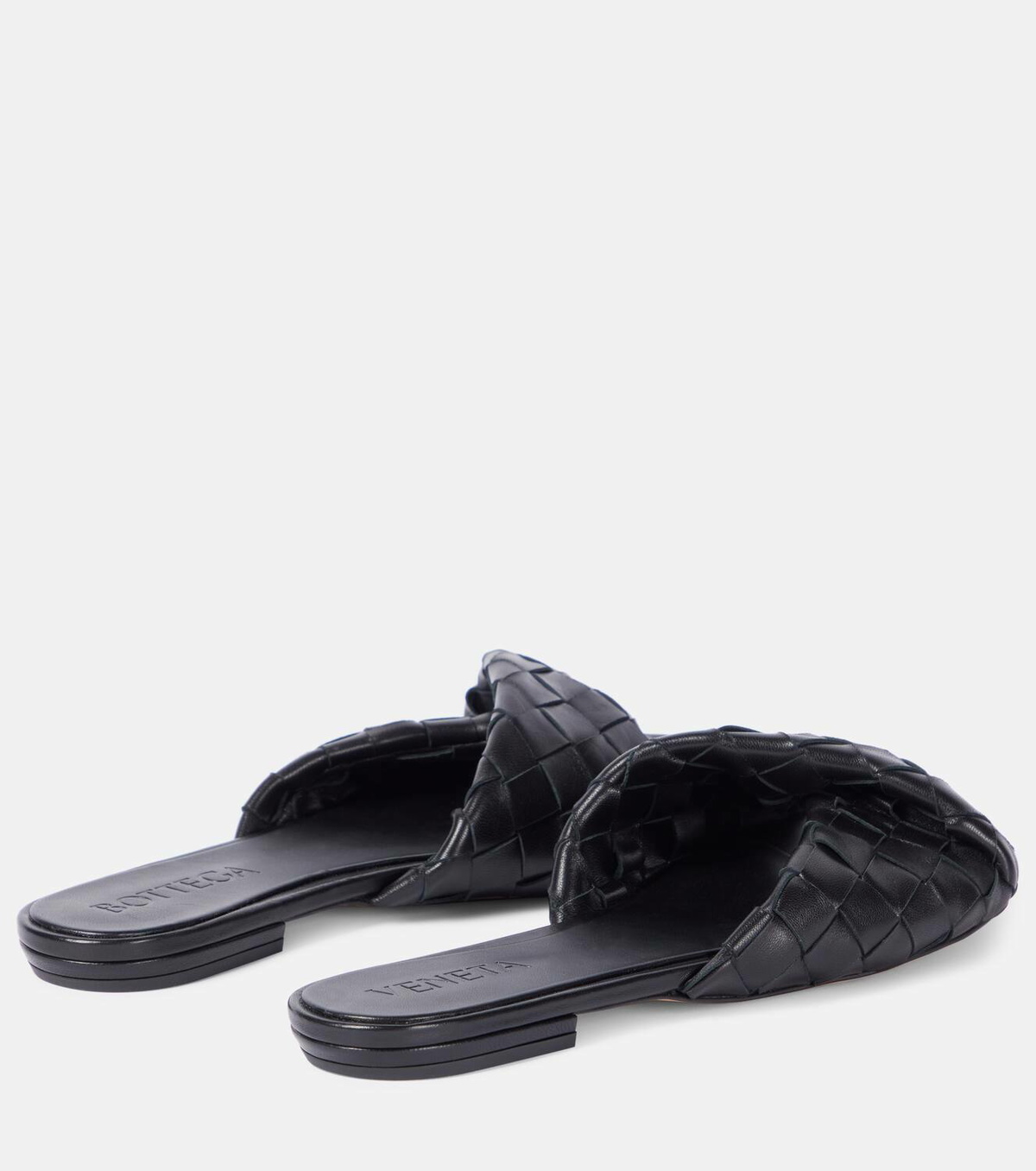 Bottega Veneta Blink Intrecciato leather slides