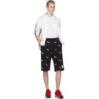 Thom Browne Navy Hector Sweat Shorts