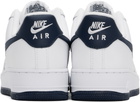 Nike White & Navy Air Force 1 '07 Sneakers