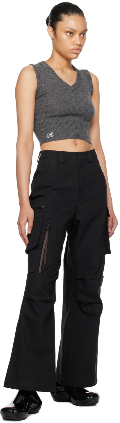 Fax Copy Express Gray Cropped Vest