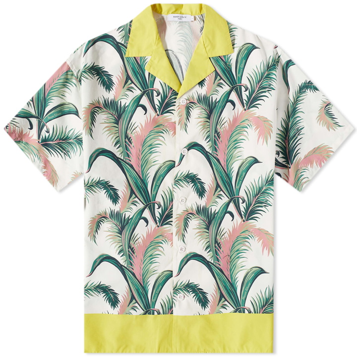 Photo: Maison Kitsuné Men's Palm Front Print Vacation Shirt in Multico Design
