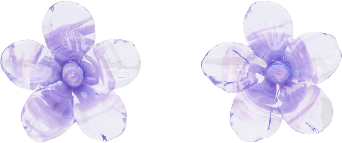 LEVENS JEWELS Purple Hibiscus Earrings