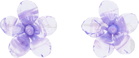 LEVENS JEWELS Purple Hibiscus Earrings