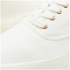 Maison Kitsuné Men's Canvas Laced Sneakers in White