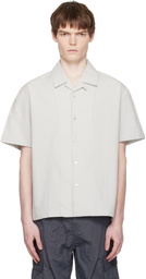COOR Gray Panel Line Camp Collar Half Shirt