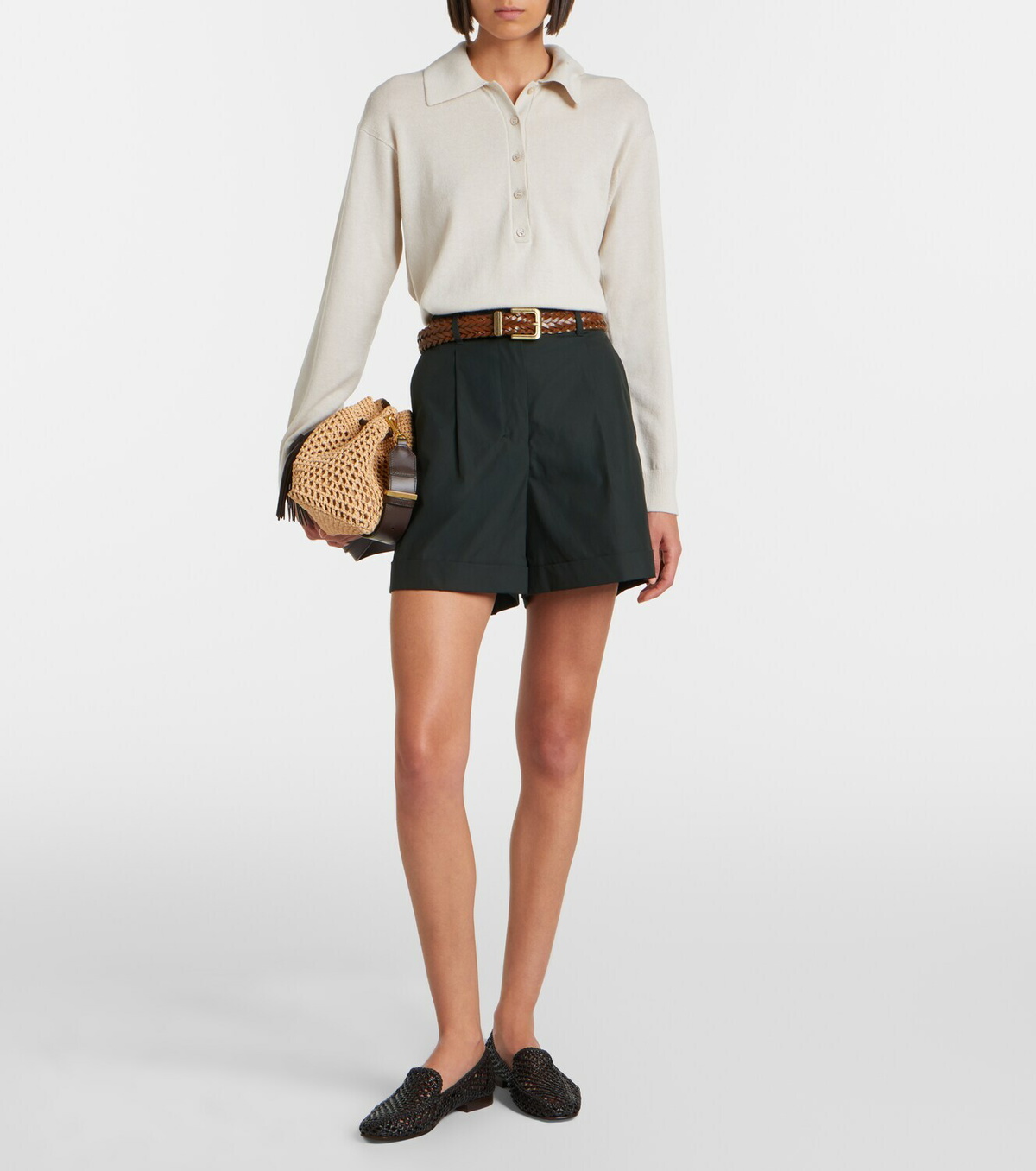 'S Max Mara Cotton poplin shorts