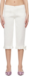 SUPER YAYA Off-White Pantacourt Audrey Trousers