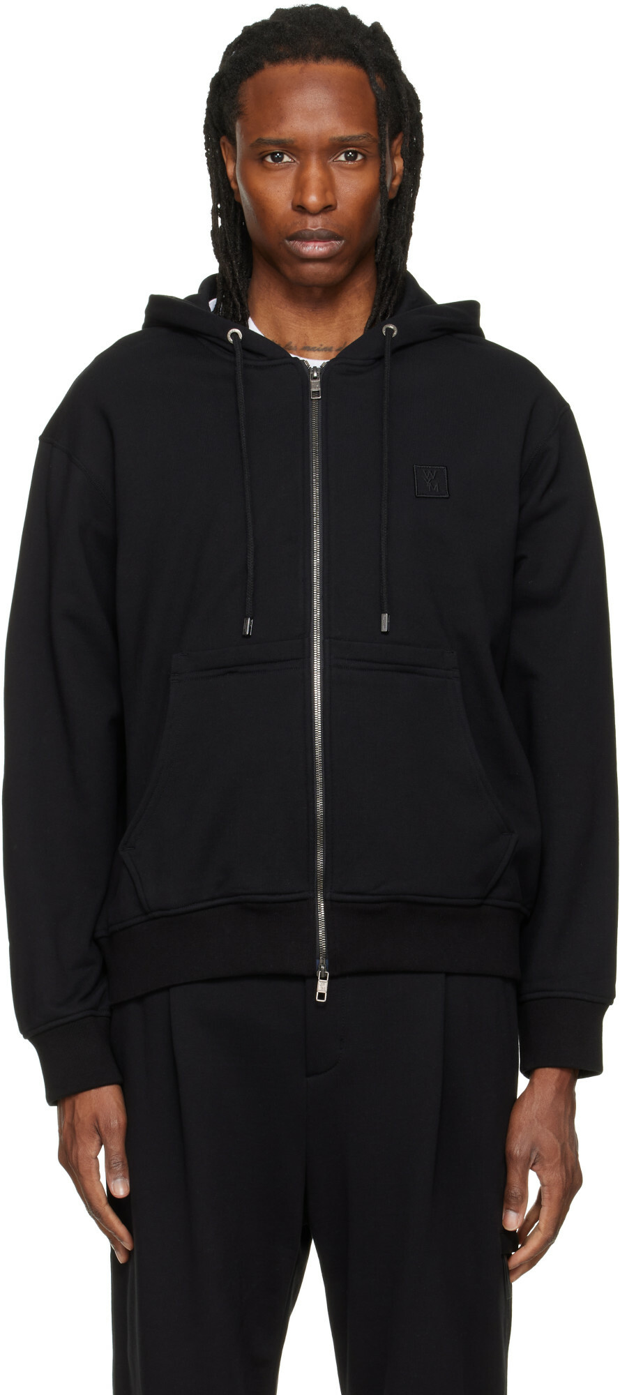 WOOYOUNGMI Black Zip Hoodie
