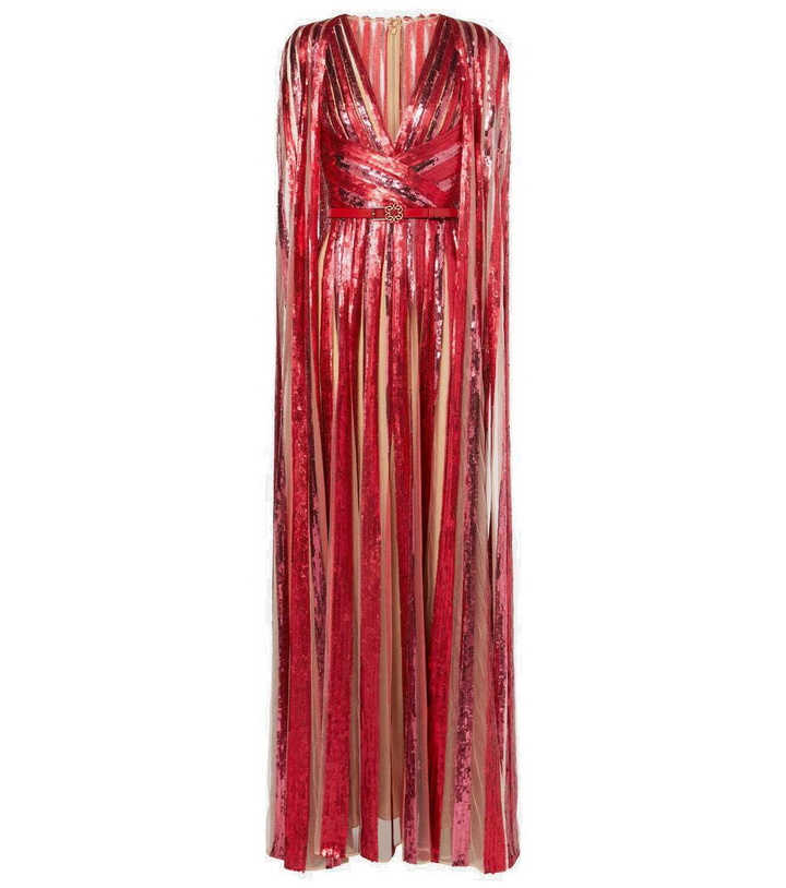Photo: Elie Saab Caped sequined tulle gown