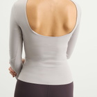 Nike Women's Zenvy Long Sleeve T-Shirt in Grey/White