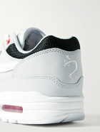 Nike - Air Max 1 Suede, Mesh and Textured-Leather Sneakers - Gray