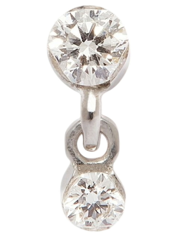 Photo: MARIA TASH 18K White Gold Invisible Set Dangle Diamond Earring