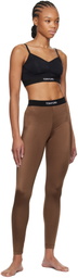 TOM FORD Brown Lustrous Signature Leggings