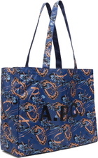 A.P.C. Blue Brain Dead Edition Diane Reversible Tote