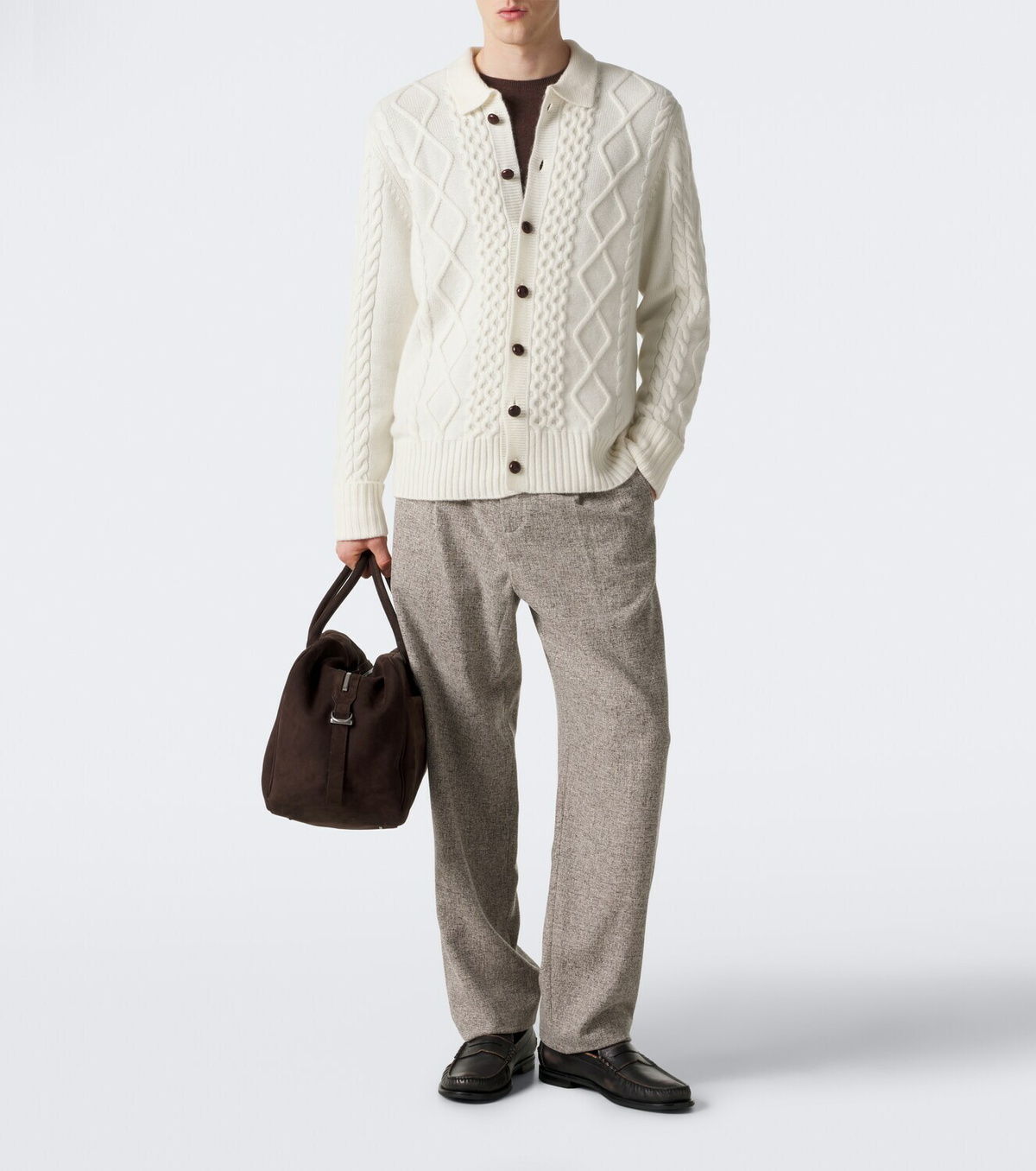 Arch4 Mr Columbia cable-knit cashmere cardigan