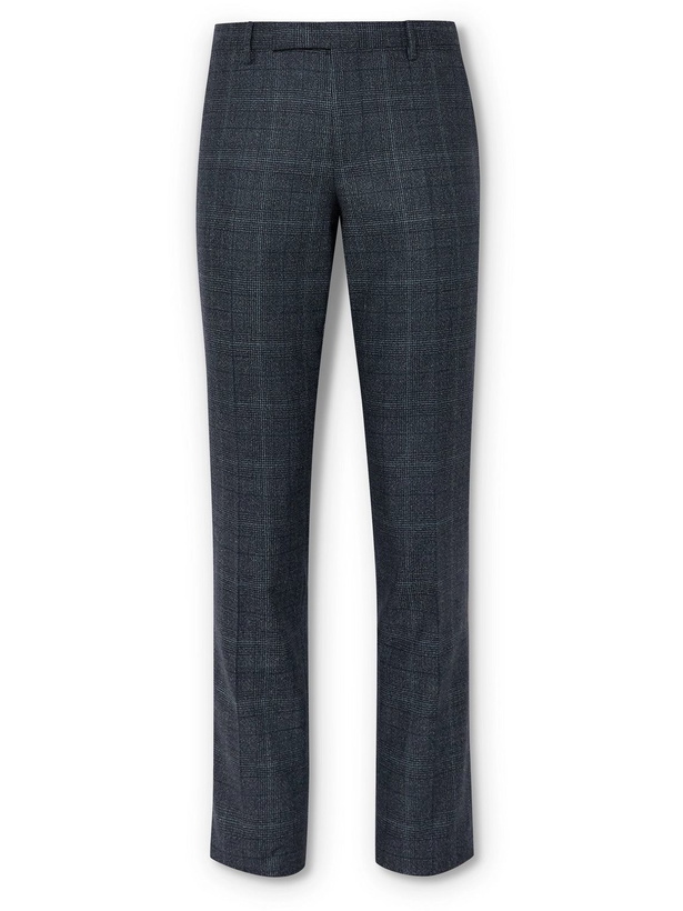 Photo: Paul Smith - Straight-Leg Checked Wool Suit Trousers - Blue