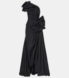 Elie Saab Bow-detail one-shoulder taffeta gown