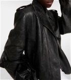 The Row Catilina leather biker jacket