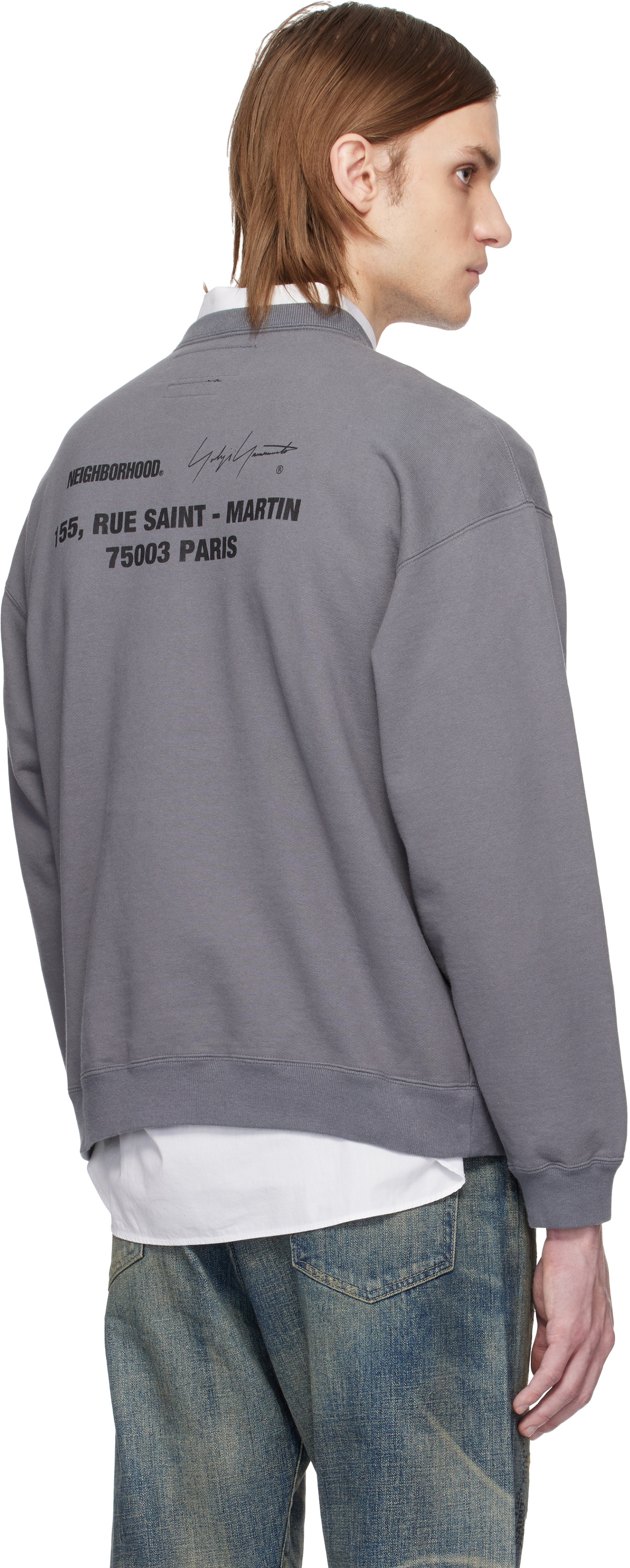 YOHJI YAMAMOTO Gray NEIGHBORHOOD Edition LS Sweatshirt