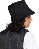 Engineered Garments Black Cotton Bucket Hat